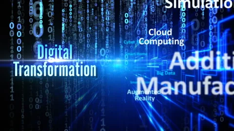 Digital transformation technology animation concept Stock Footage 205449535