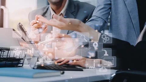 Digital transformation technology strategy, digitization and digitalization.. Stock Footage 276439842