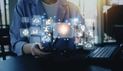 Digital transformation technology strategy, digitization and digitalization.. Foto stock