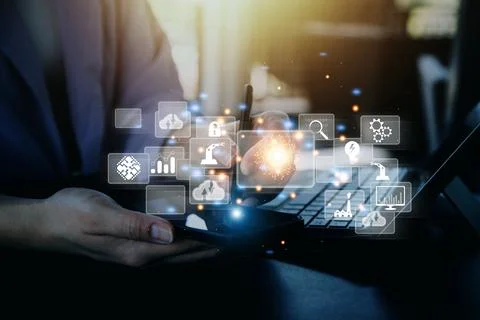 Digital transformation technology strategy, digitization and digitalization.. Foto stock