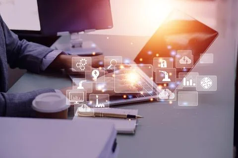 ..Digital transformation technology strategy, digitization and digitalizati.. Stock Photos