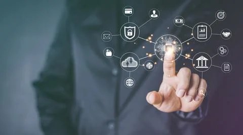 Digital transformation technology strategy, IoT, internet of things. transf.. Stock Photos