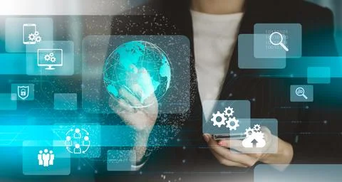 Digital transformation technology strategy, IoT, internet of things. busine.. Stock Photos