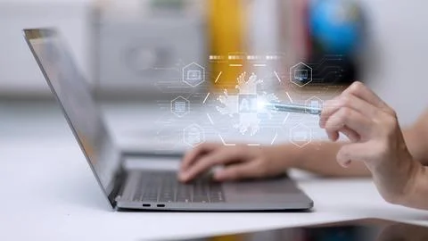 Digital transformation technology strategy, IoT, internet of things. transf.. Stock Photos