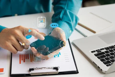 Digital transformation technology strategy,the transformation of ideas and th Stock Photos