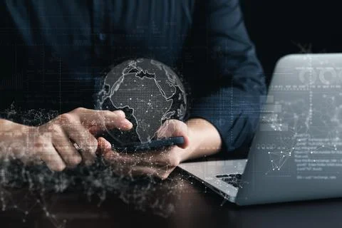 Digital transformation technology strategy,the transformation of ideas and .. Stock Photos