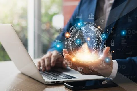 Digital transformation technology strategy,the transformation of ideas and .. Stock Photos