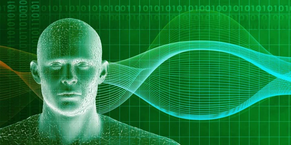 Digital Transformation Through Artificial Intelligence Technology Evolution Stock Illustration