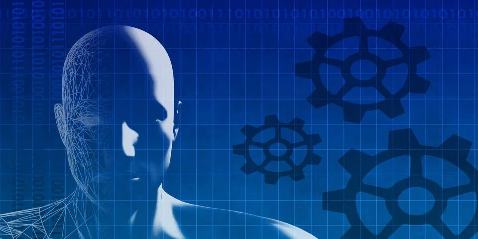 Digital Transformation Through Artificial Intelligence Technology Evolution Stock Illustration
