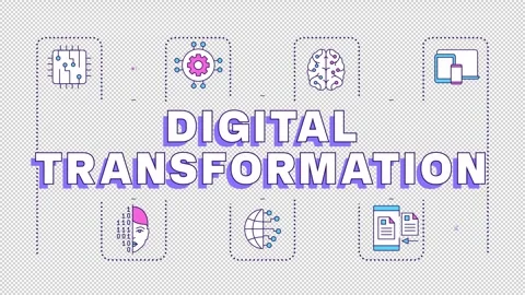 Digital transformation word cloud animation Stock Footage 288826558