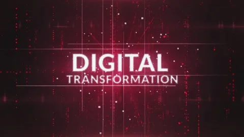 Digital Transformation Word Data Server Classic Background Stock Footage 343463825