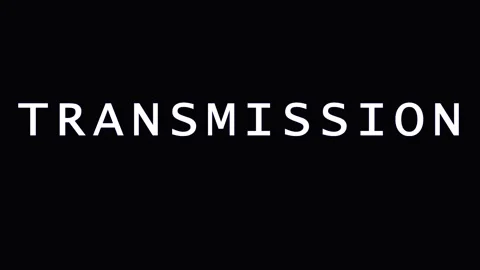Digital Transmission data stream with glowing blue text against a dark back.. Video stock 343479904