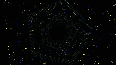 Digital traveling data source dot and line Stock Footage 139188237