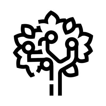 Digital tree concept connecting nature and technology Stock Illustration