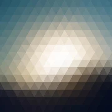 Digital triangle pixel mosaic Illustrazione stock