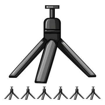 Digital tripod camera cartoon vector graphic Stock Illustration