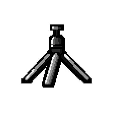 Digital tripod camera pixel art vector illustration イラスト素材
