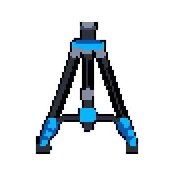 Digital tripod camera pixel art vector illustration Stock Illustration