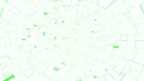 Digital Tunnel: Binary Code Abstract Stock Footage 289129008