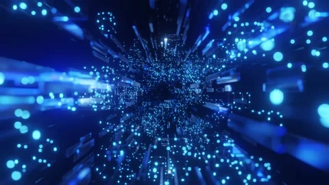 Digital Tunnel in cyberspace Stock Footage 220172003
