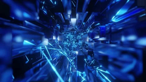 Digital Tunnel in cyberspace Stock Footage 220172032
