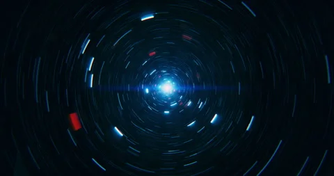 Digital Tunnel Flying Technology Data Video stock 342740144