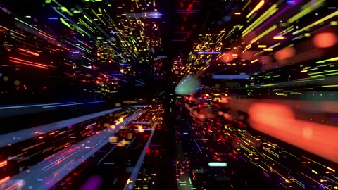 Digital tunnel Stock Footage 148408554