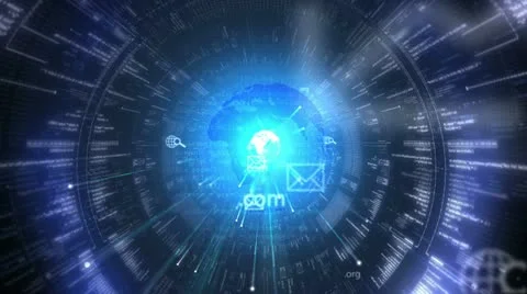 Digital tunnel. Internet. Technology background. Stock-Footage 11497561