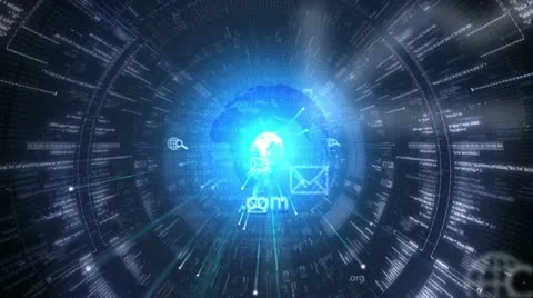 Digital tunnel. Internet. Technology background. Stock-Footage 11497598