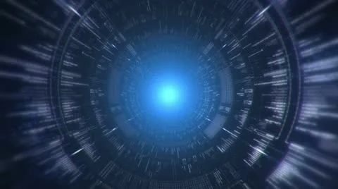 Digital tunnel. Internet. Technology background. Stock Footage