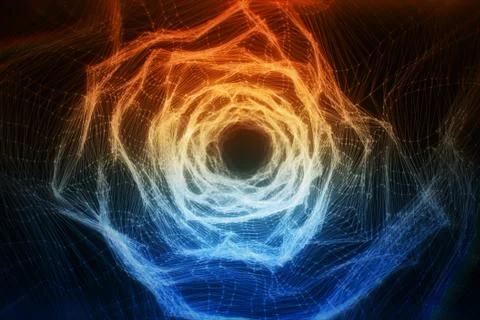 Digital tunnel. Internet. Technology background. 3d illustration Illustrazione stock