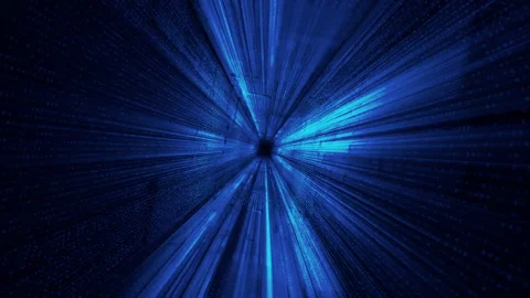 Digital tunnel loop blue Stock Footage 201013906