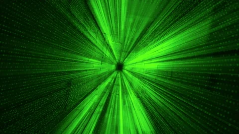 Digital tunnel loop green Stock Footage 201013430