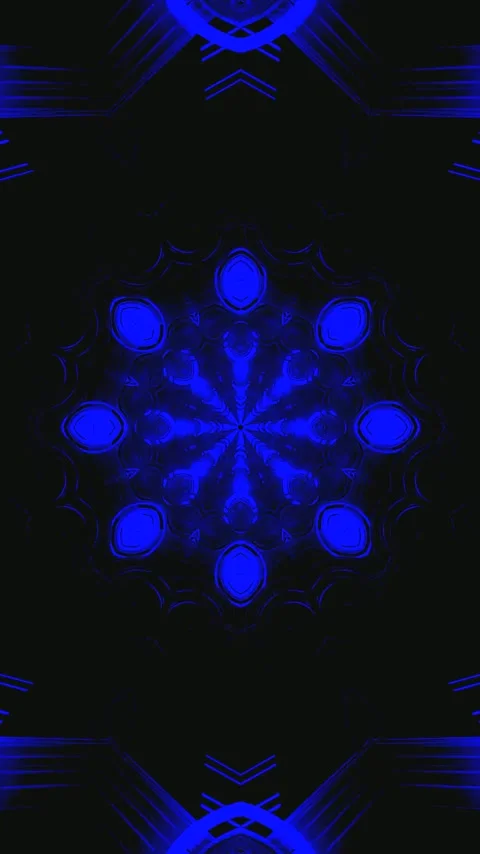 Digital tunnel loop with vivid blue patterns creating a mesmerizing effect .. Stock Footage 321569343