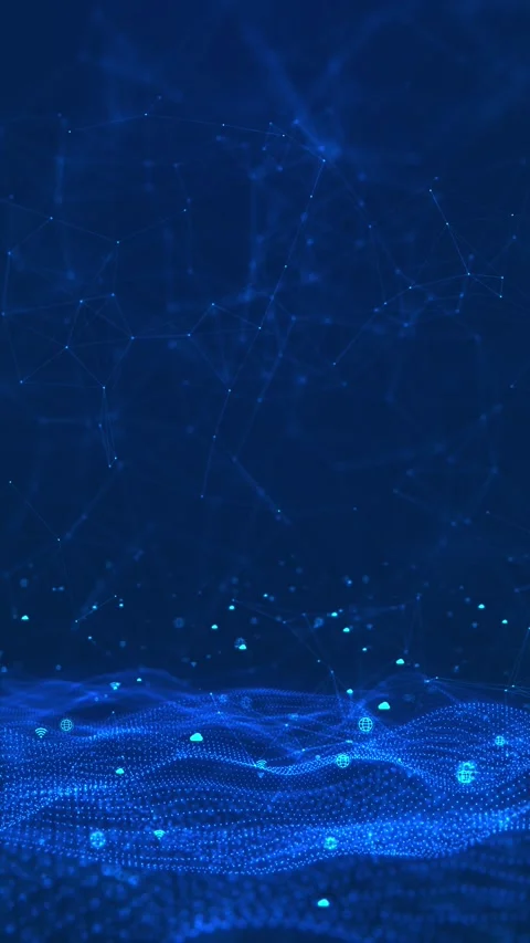 Digital Tunnel low polygonal background for design big data, metaverse, network Stock Footage 333793015