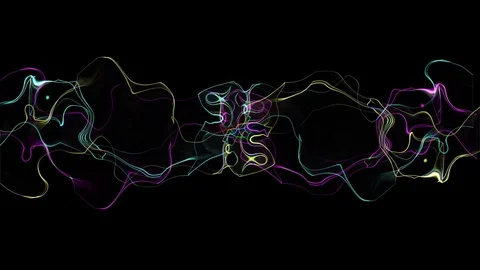 Digital turbulent paint splash lines cloud soft abstract background - new unique Stock Footage 81278082