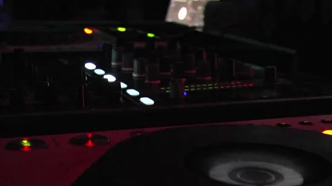 Digital turntable and turning buttons Stock Footage 146333373