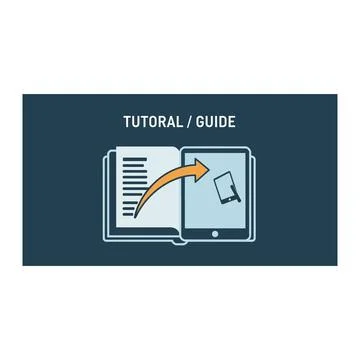 Digital tutorial and guide learning concept illustration with e learning Stock Illustration