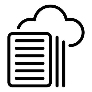 Digital tutorial icon, outline style Stock Illustration