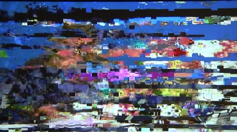 Digital TV bad signal, noise, static. Stock Footage