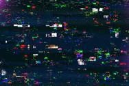 Digital Tv Damage, Television Broadcast Glitch Stock Photos