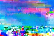 Digital Tv Glitch On Television Screen Stock Photos