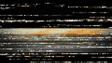 A Digital TV Malfunction Flickers and Shifts Stock Footage 85963937