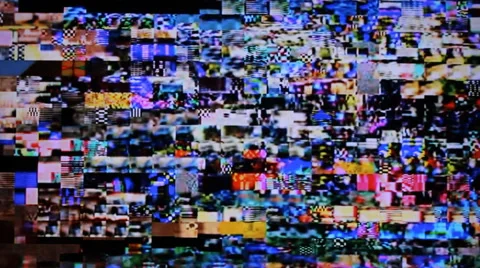 Digital TV noise blocks Stock Footage 40322988