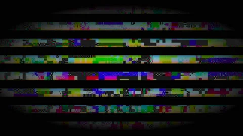 Digital Tv Screen Damage Noise Lines Colored Background Motion Stock Footage 124933685