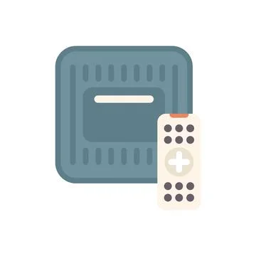 Digital tv set top box receiver connecting to television Stock Illustration