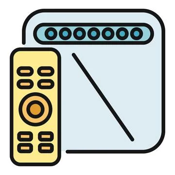 Digital tv set top box with remote control Stock Illustration