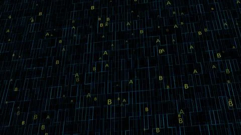 Digital typography background. Colorful random Alphabet Letters background Stock Illustration