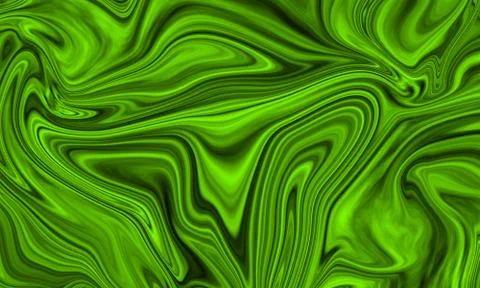 Digital ufo green abstract background with liquify flow Stock Illustration