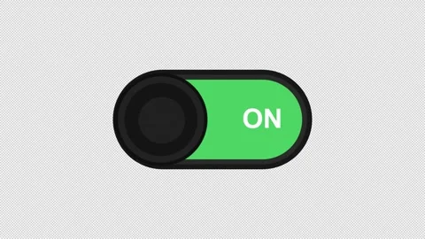 Digital UI Toggle Switch Animation with Alpha Channel Video stock 343352015